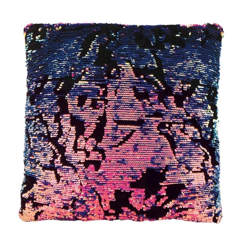 Fashion Angels Magic Pillow-Scattered Purple Sequin/Velvet Decorative Pillow